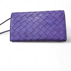 Bottega Veneta Wallet on Strap Intrecciato Nappa (Purple)